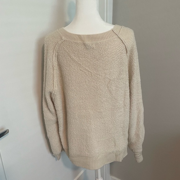 Cream Popcorn Knit Crewneck Sweater Nordstrom - Picture 4 of 4